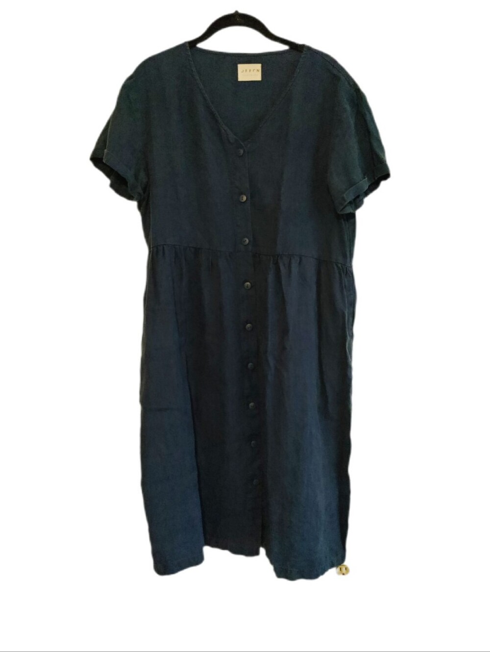 OffOn Dark Linen Dress